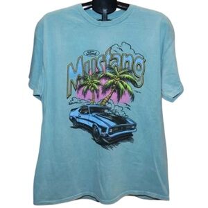 Ford Mustang Blue T Shirt Size XL VGUC